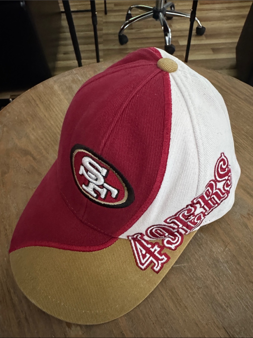 San Francisco 49ers Red White Gold Embroidered Cap